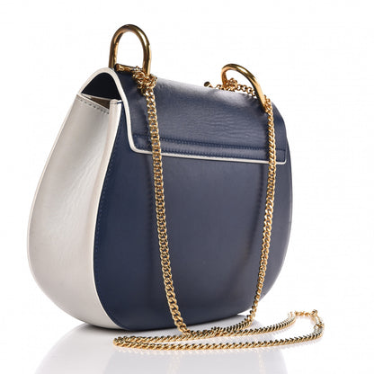 Chloe Smooth Calfskin Medium Drew Shoulder Bag Blue 3 of 8