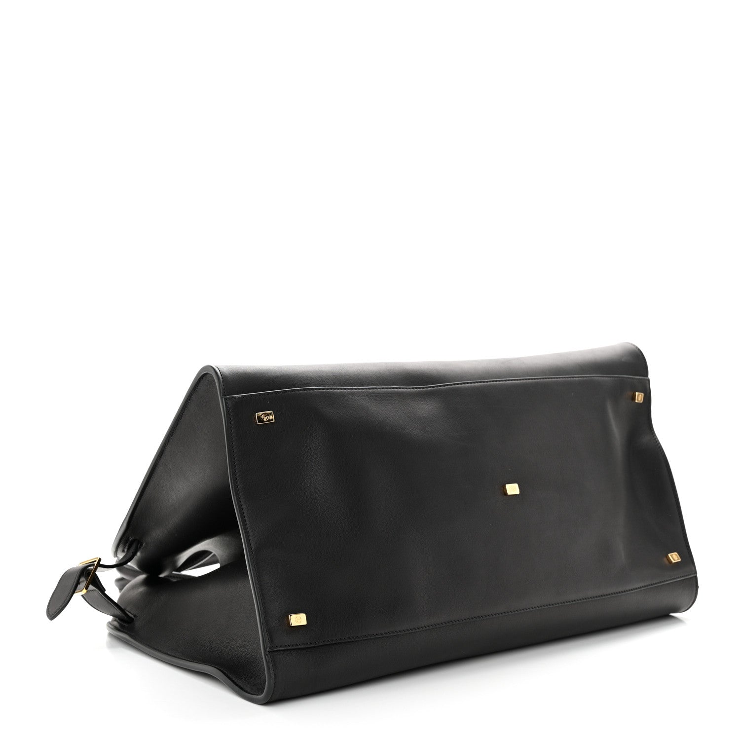 The Row Polished Saddle Calfskin Soft Margaux 17 Black 4 of 10