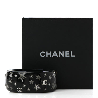 Chanel Resin Strass CC Stars Cuff Black 5 of 5