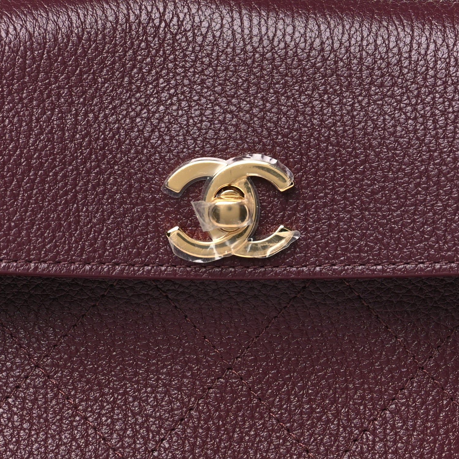 Chanel Grained Calfskin Stitched Urban Essentials Small Shopping Bag Burgundy 8 of 11