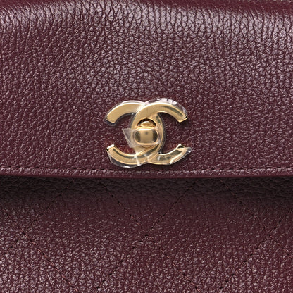 Chanel Grained Calfskin Stitched Urban Essentials Small Shopping Bag Burgundy 8 of 11