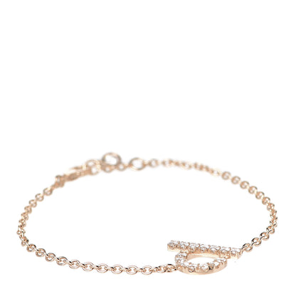 Hermes 18K Rose Gold Diamond Finesse Bracelet SH 1 of 5