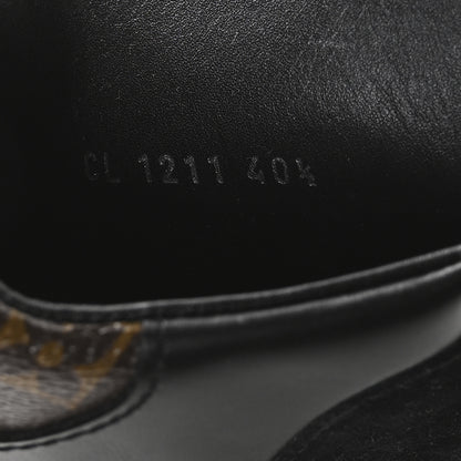 Louis Vuitton Suede Calfskin Monogram Laureate Platform Desert Boots 40.5 Black 8 of 9