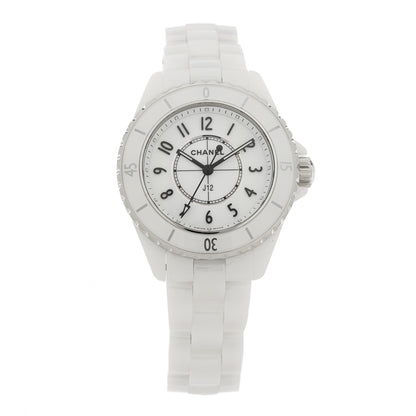 Chanel Stainless Steel Ceramic 33mm J12 Quartz Watch White 1 of 5
