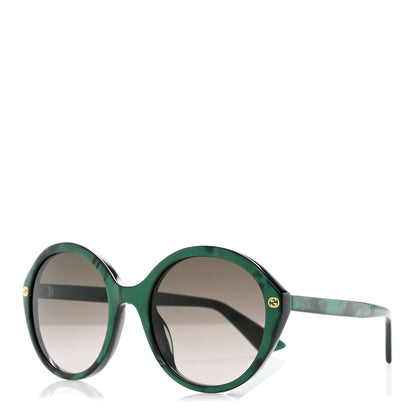 Gucci Acetate Round Sunglasses GG0023S Green 1 of 8