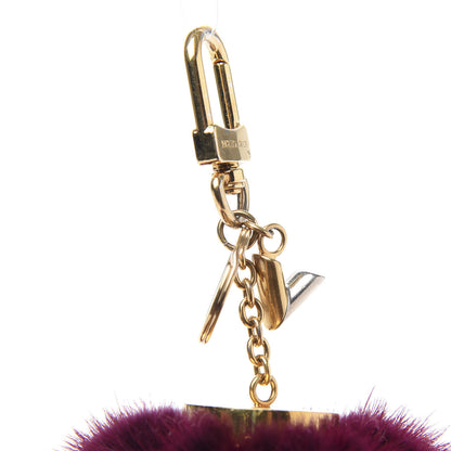 Louis Vuitton Mink Fur Bubble Duo Bag Charm Violet Pink 6 of 6