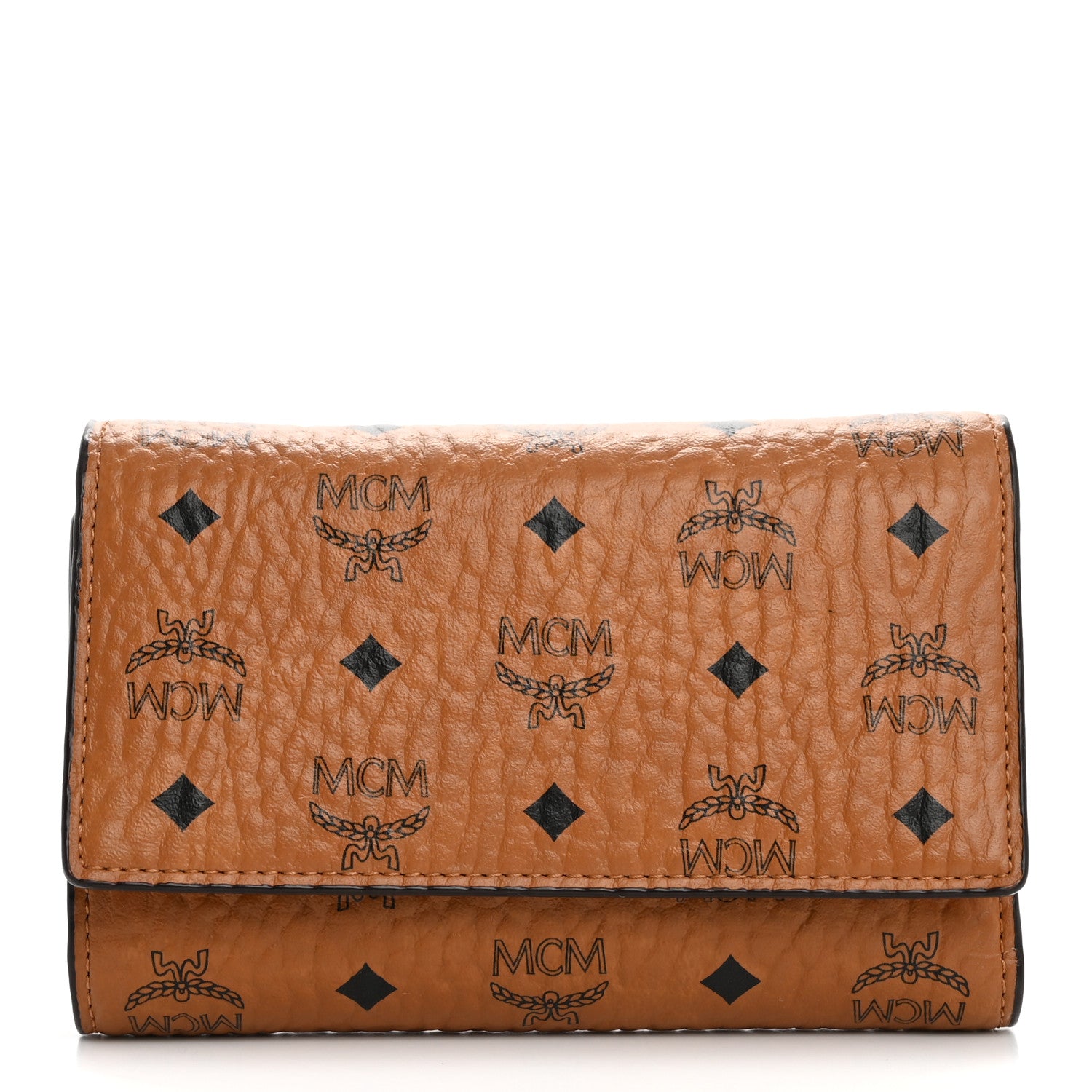 MCM Visetos Tri-Fold Wallet Cognac 1 of 10