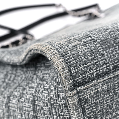 Chanel Straw Lurex Small Deauville Tote Charcoal 10 of 11