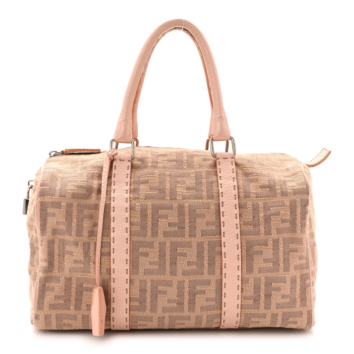 Fendi Zucca Cuoio Romano Selleria Medium Boston Cipria Cipria 1 of 12