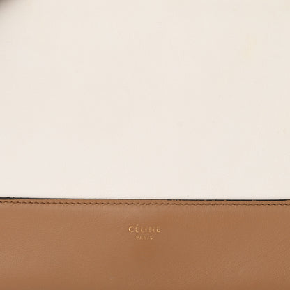 Celine Shiny Smooth Calfskin Medium Frame Shoulder Bag Tan Optic White 6 of 13
