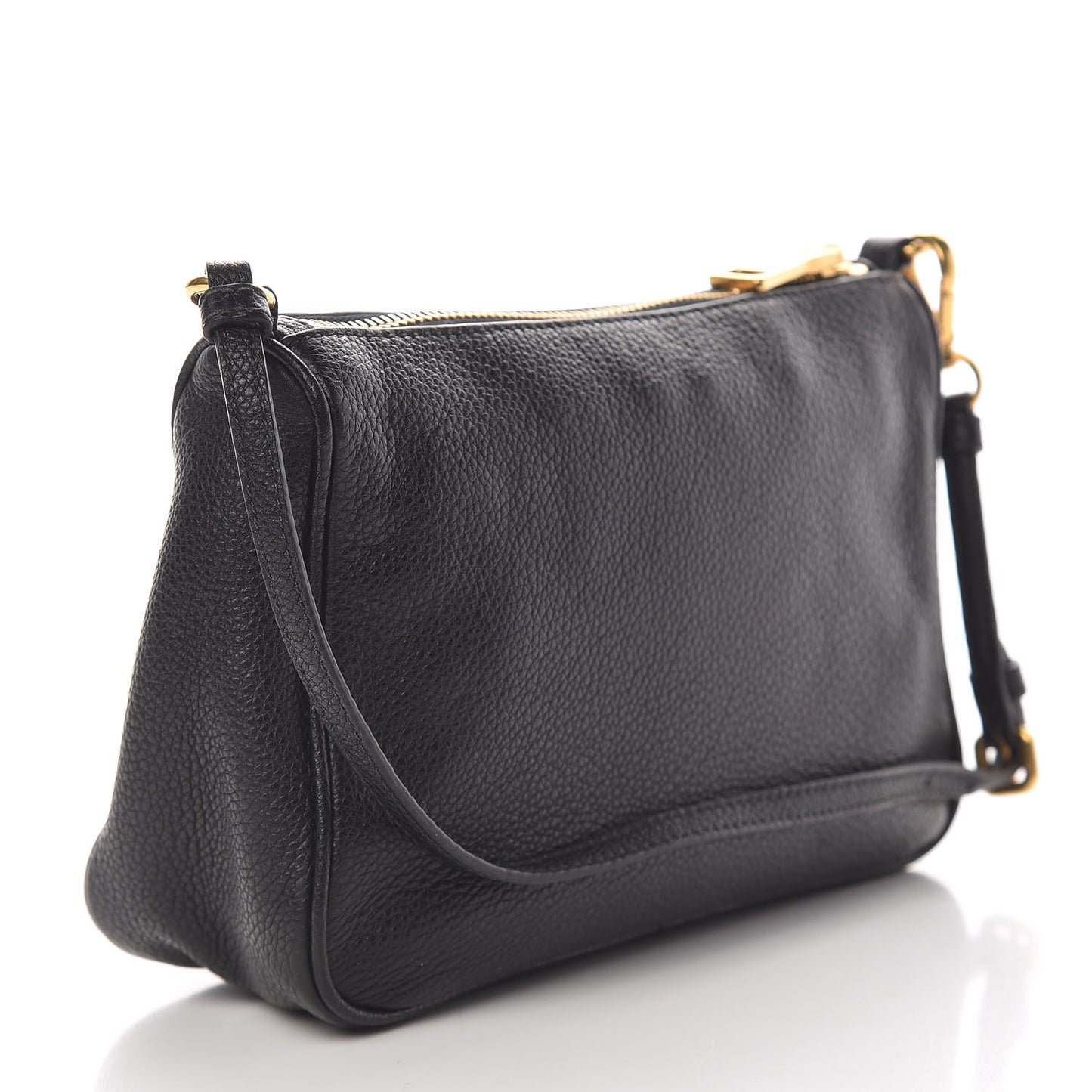 Vitello Daino Pochette Bag Black