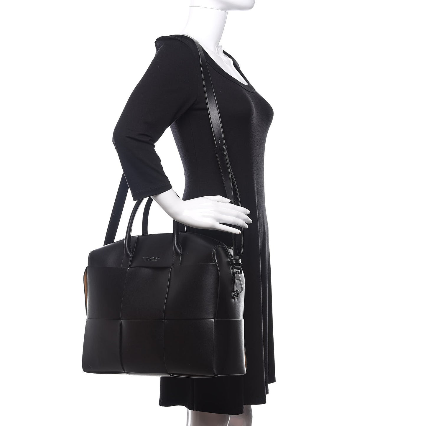 Urban Calfskin Maxi Intrecciato Briefcase Black
