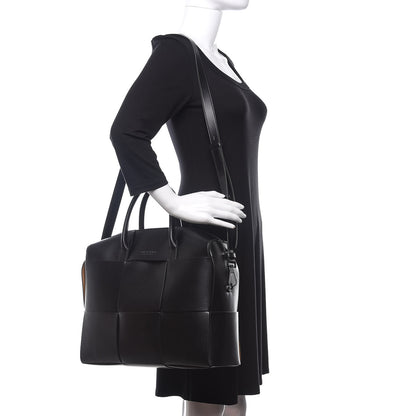 Bottega Veneta Urban Calfskin Maxi Intrecciato Briefcase Black 2 of 11