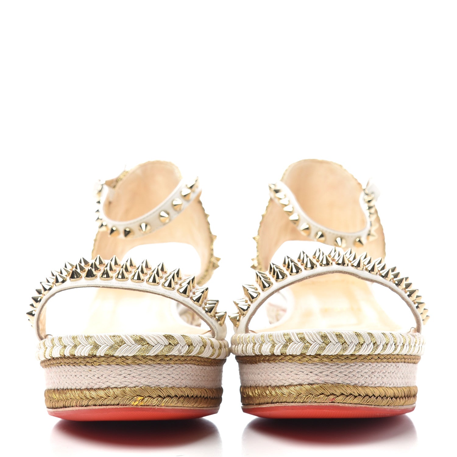 Christian Louboutin Shiny Nappa Madmonica 60 Platform Sandals 40 Version Latte 2 of 9
