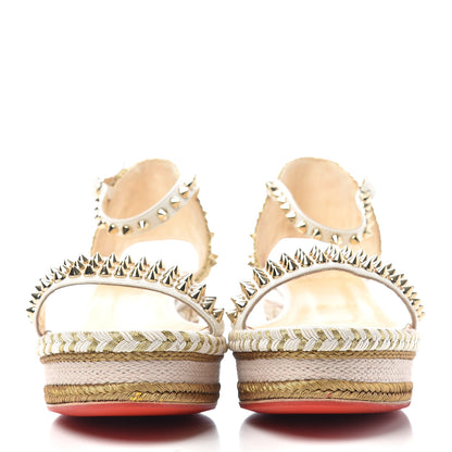 Christian Louboutin Shiny Nappa Madmonica 60 Platform Sandals 40 Version Latte 2 of 9