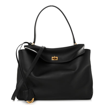 Balenciaga Natural Smooth Calfskin Medium Rodeo Top Handle Handbag Black 1 of 12