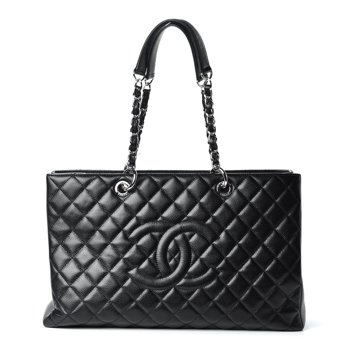 Caviar Quilted XL Grand Shopping Tote GST Black