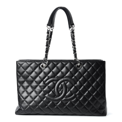 Chanel Caviar Quilted XL Grand Shopping Tote GST Black 1 of 15