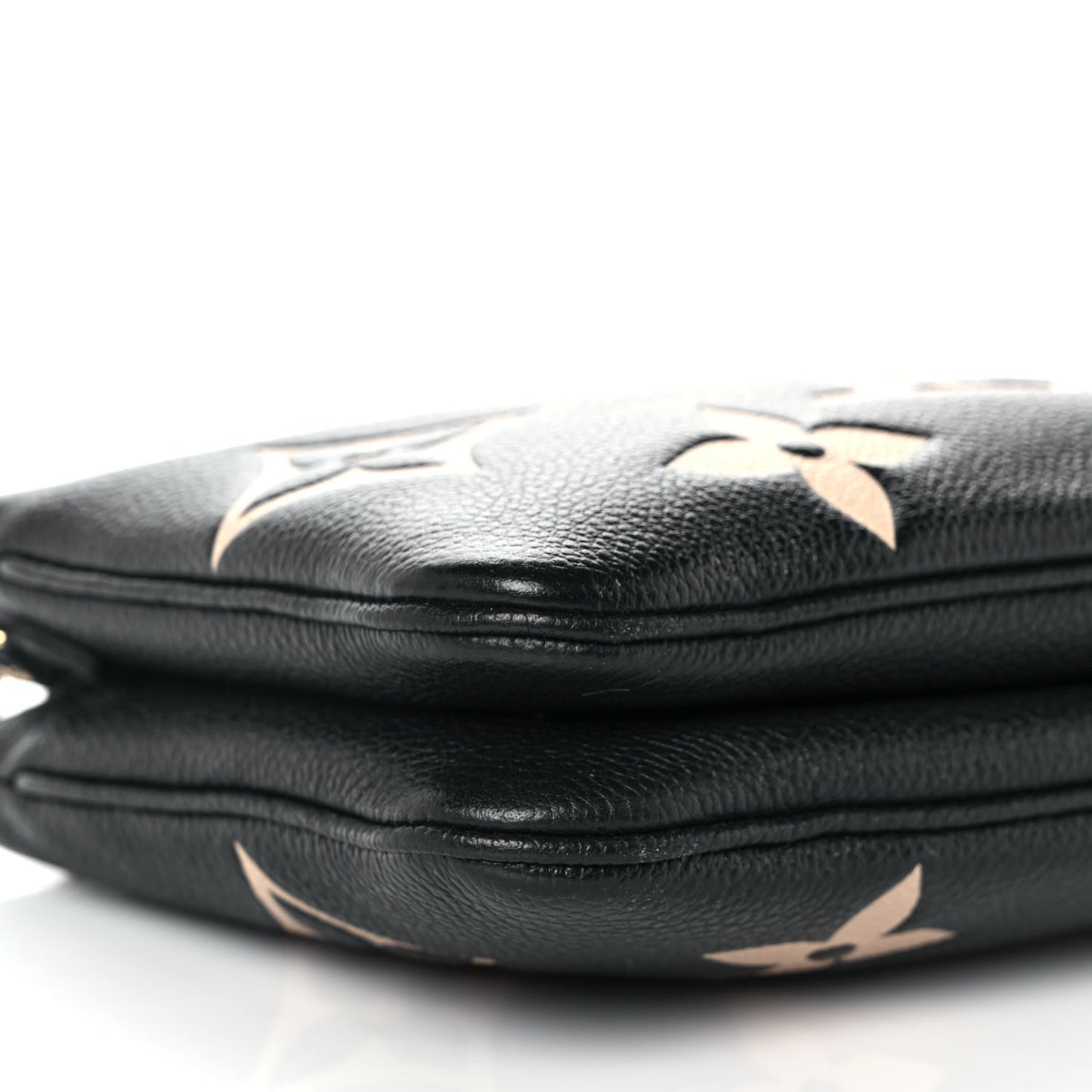 Empreinte Monogram Giant Double Zip Pochette Black Cream