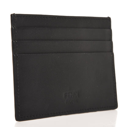 Fendi Vitello Century Elite Monster Eyes Card Holder Asfalto Graphite 3 of 6