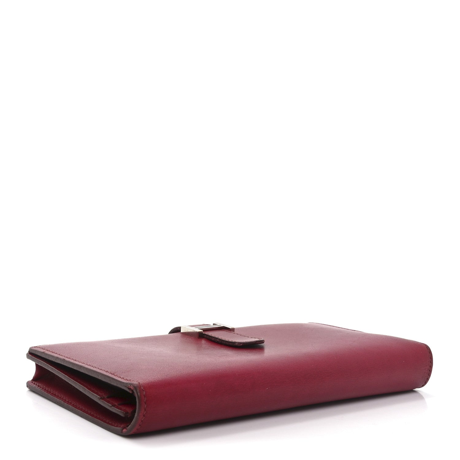 Hermes Tadelakt Bearn Gusset Wallet Rouge Vif 4 of 8