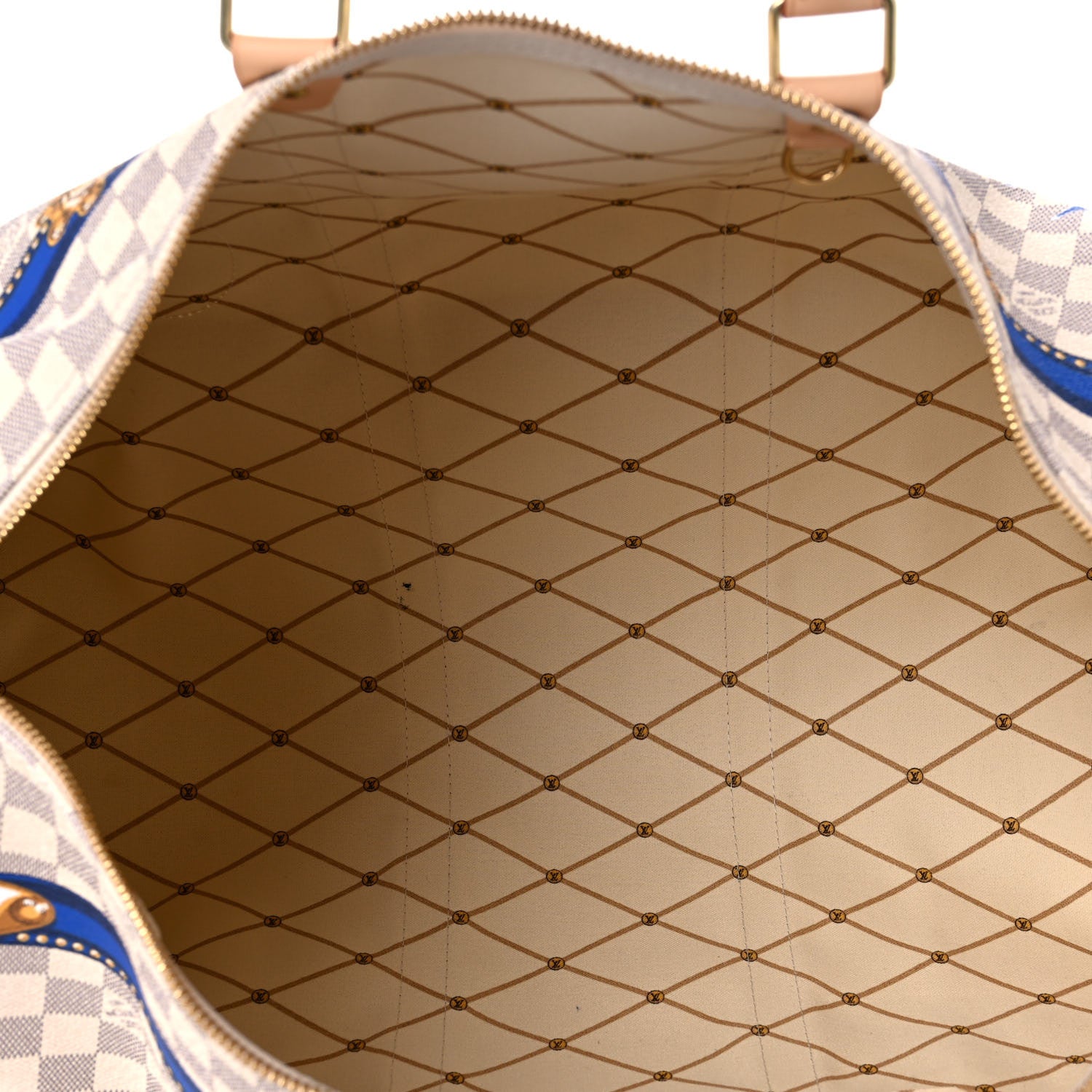 Louis Vuitton Damier Azur Summer Trunks Mykonos Keepall Bandouliere 50 4 of 22