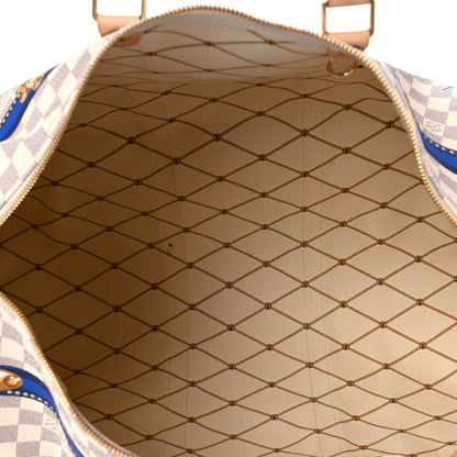 Louis Vuitton Damier Azur Summer Trunks Mykonos Keepall Bandouliere 50 4 of 22