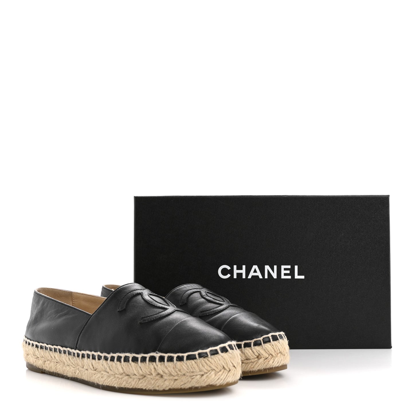 Lambskin CC Espadrilles 36 Black