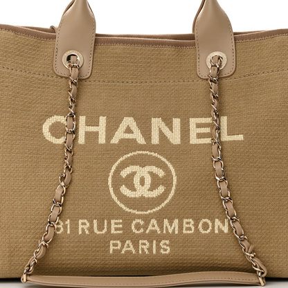 Chanel Mixed Fibers Medium Deauville Tote Beige 9 of 15