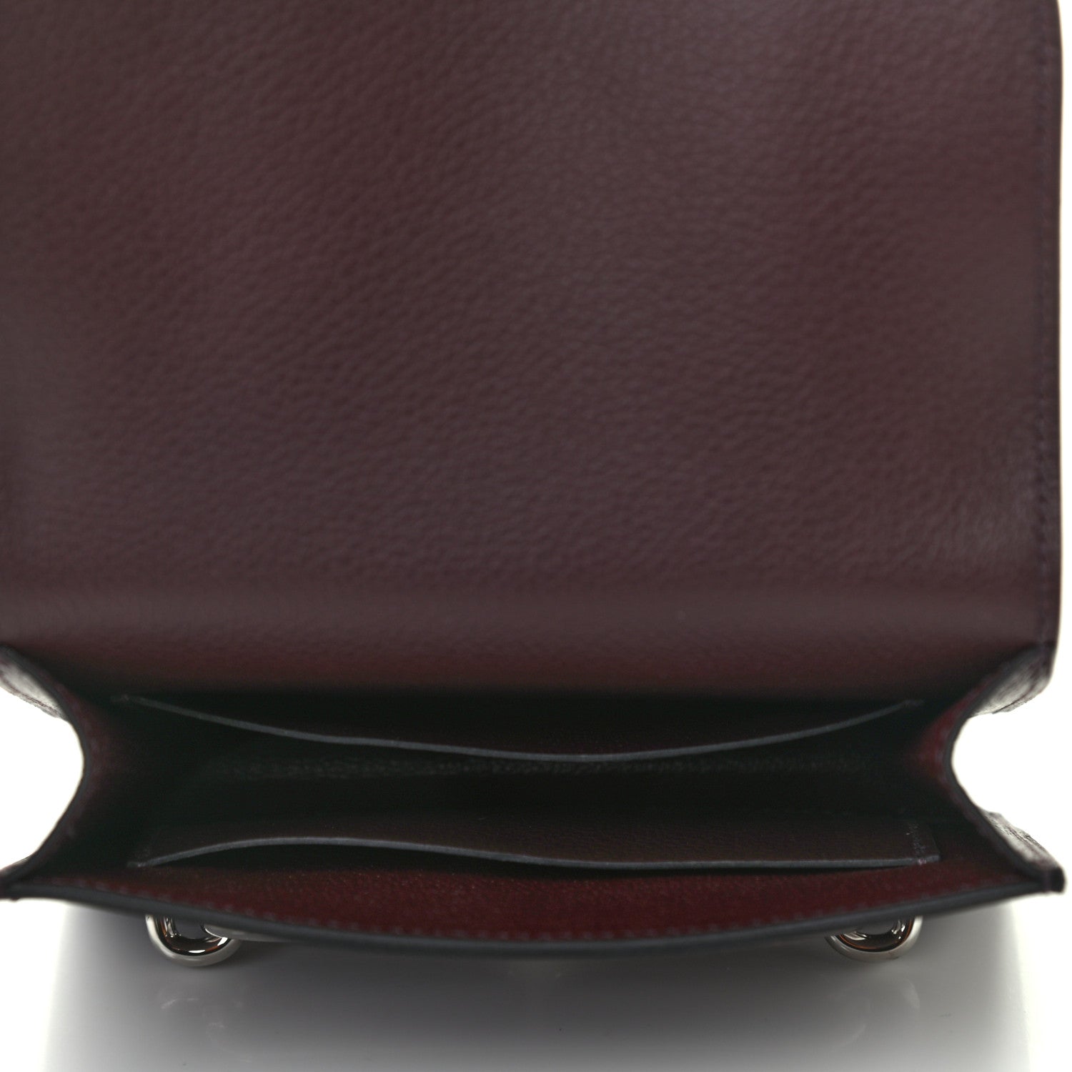 Hermes Evercolor Bi-Color Roulis Slim Wallet Rouge Sellier 5 of 7