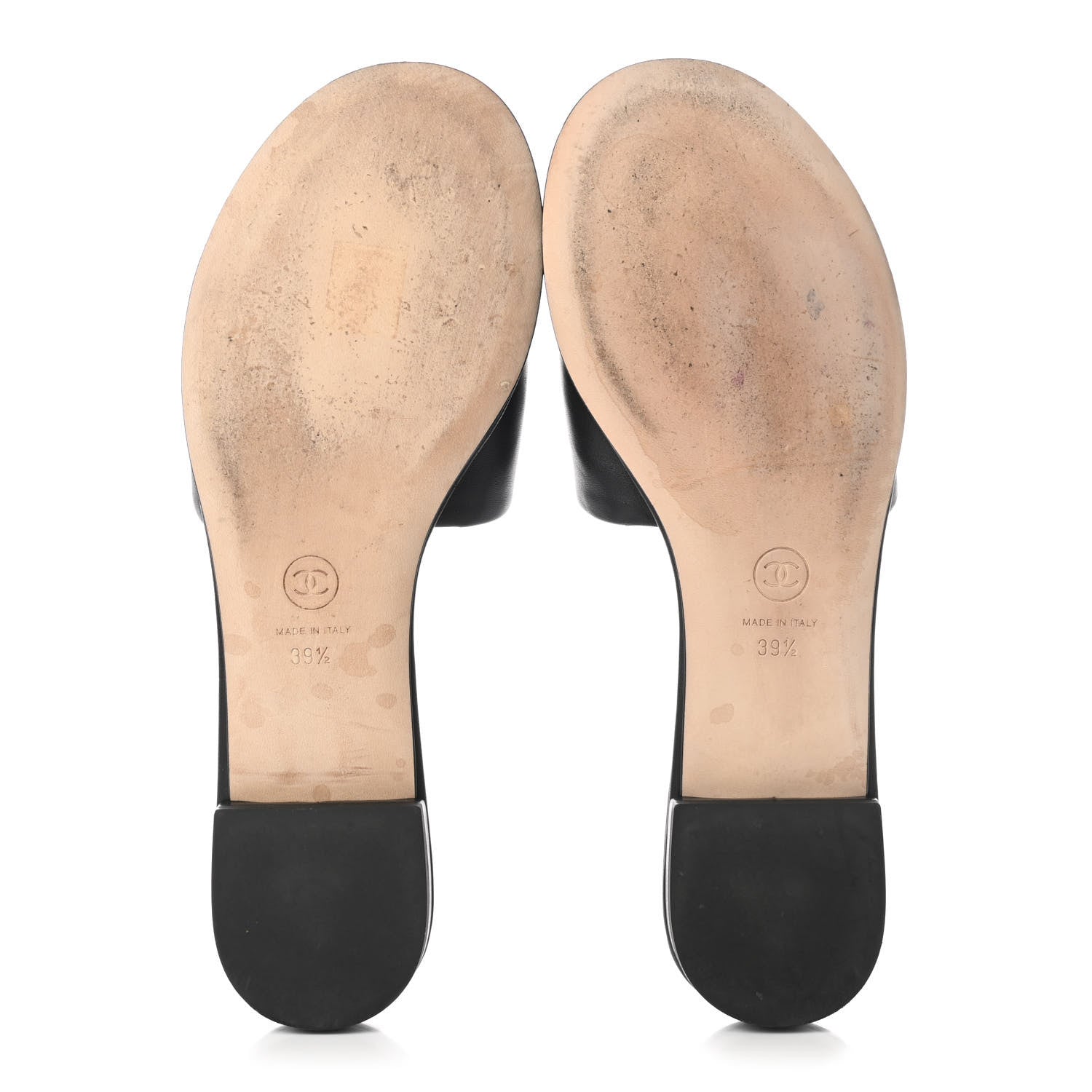 Chanel Lambskin Beaded CC Mules 39.5 Black 5 of 10
