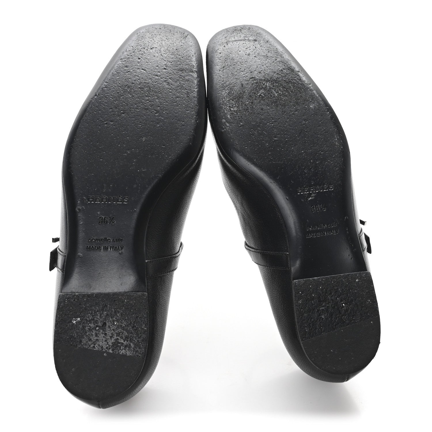 Hermes Goatskin Jane Ballet Flats 36.5 Black 6 of 10