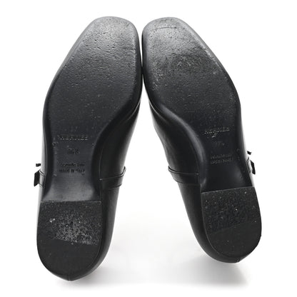 Hermes Goatskin Jane Ballet Flats 36.5 Black 6 of 10