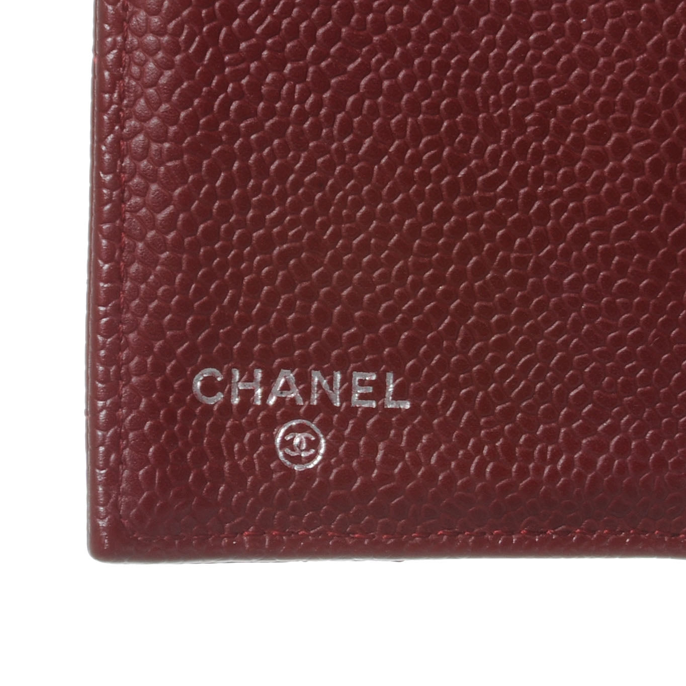 Chanel Caviar Quilted Long Flap Wallet Dark Red 6 of 7