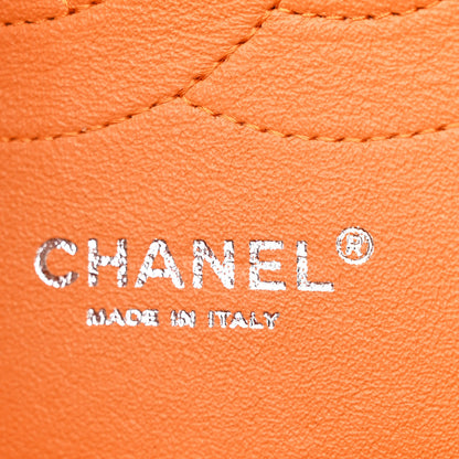 Chanel Patent Quilted Jumbo Double Flap Orange 6 of 13