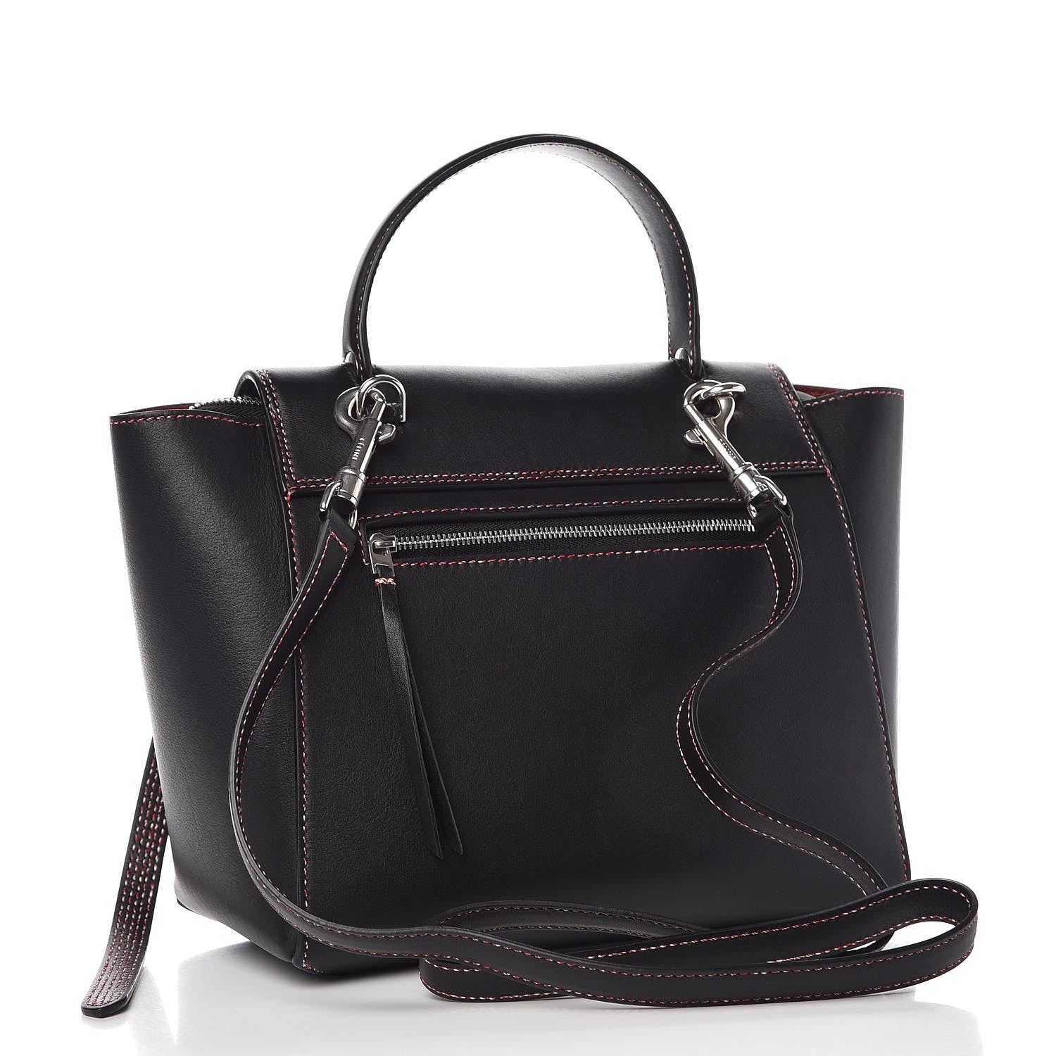 Celine Grained Calfskin Micro Stitch Belt Bag Black 4 of 10