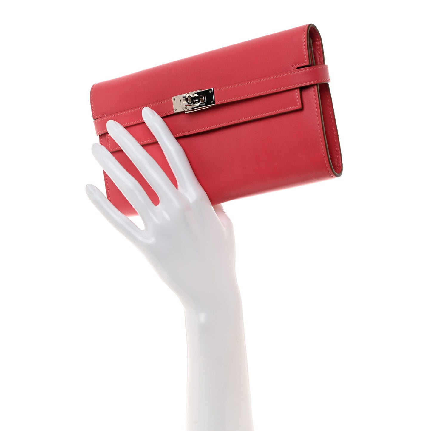 Tadelakt Kelly Longue Wallet Rose Lipstick