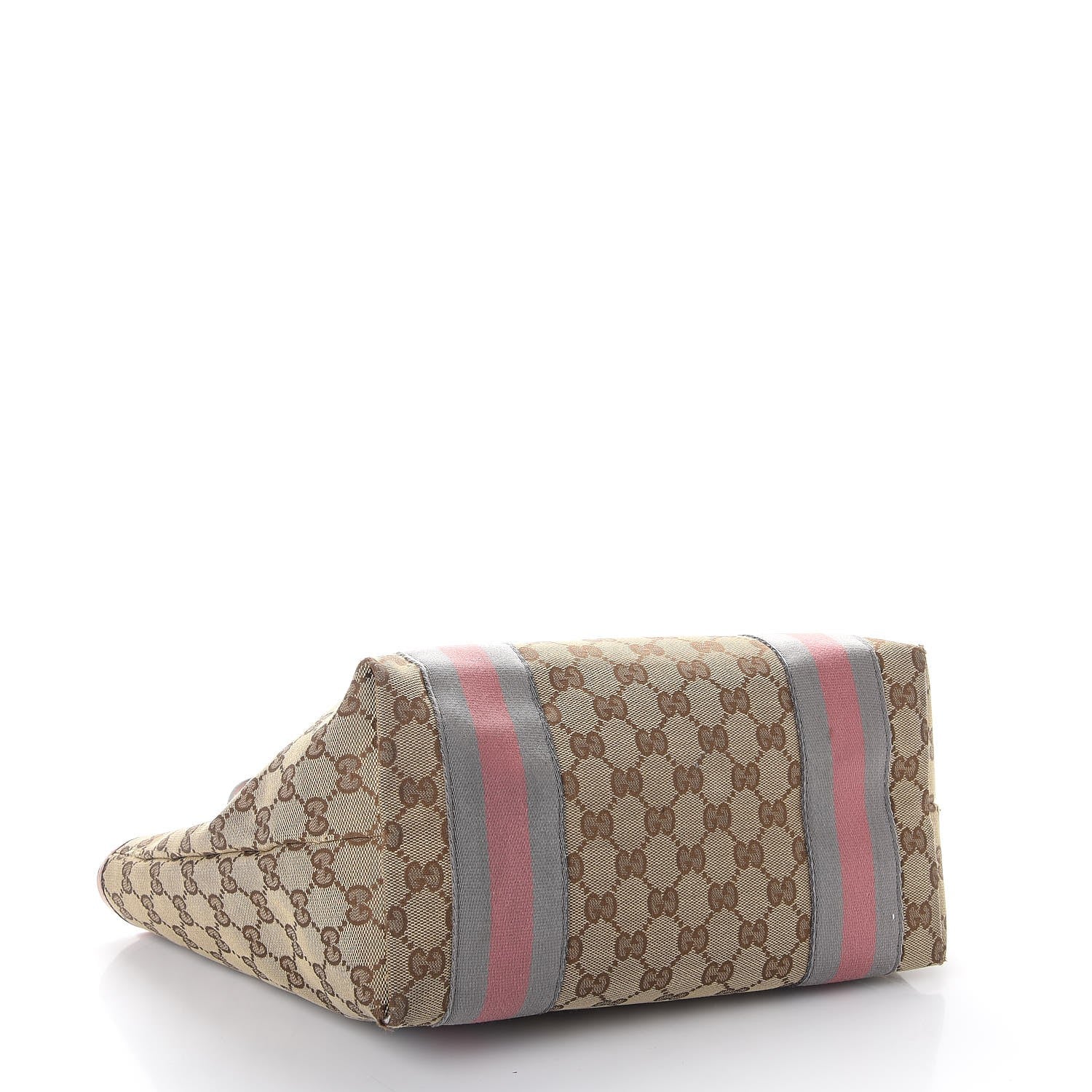 Gucci Monogram Patent Web Jolie Tote Bag Pink 4 of 11