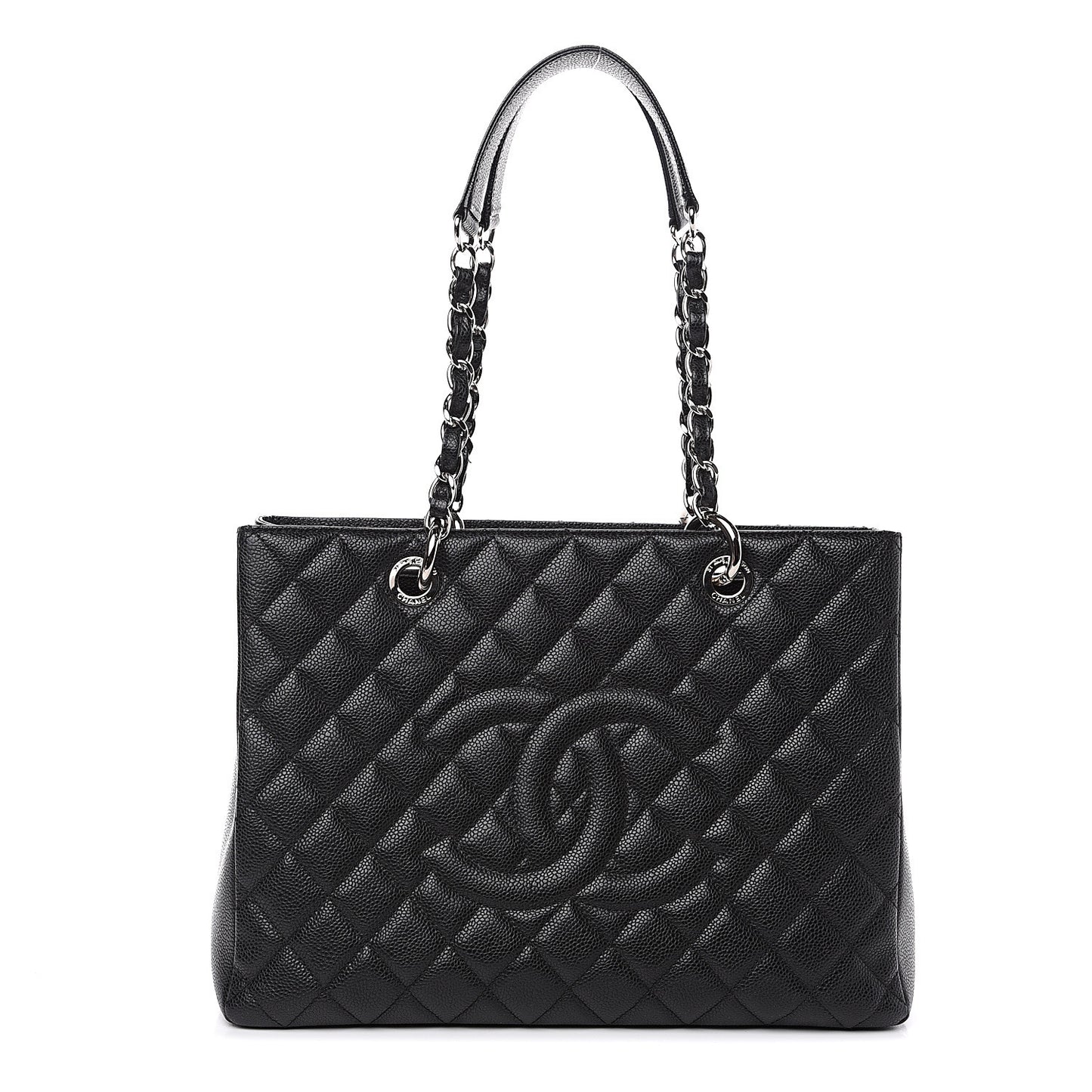 Caviar Quilted Grand Shopping Tote GST Black