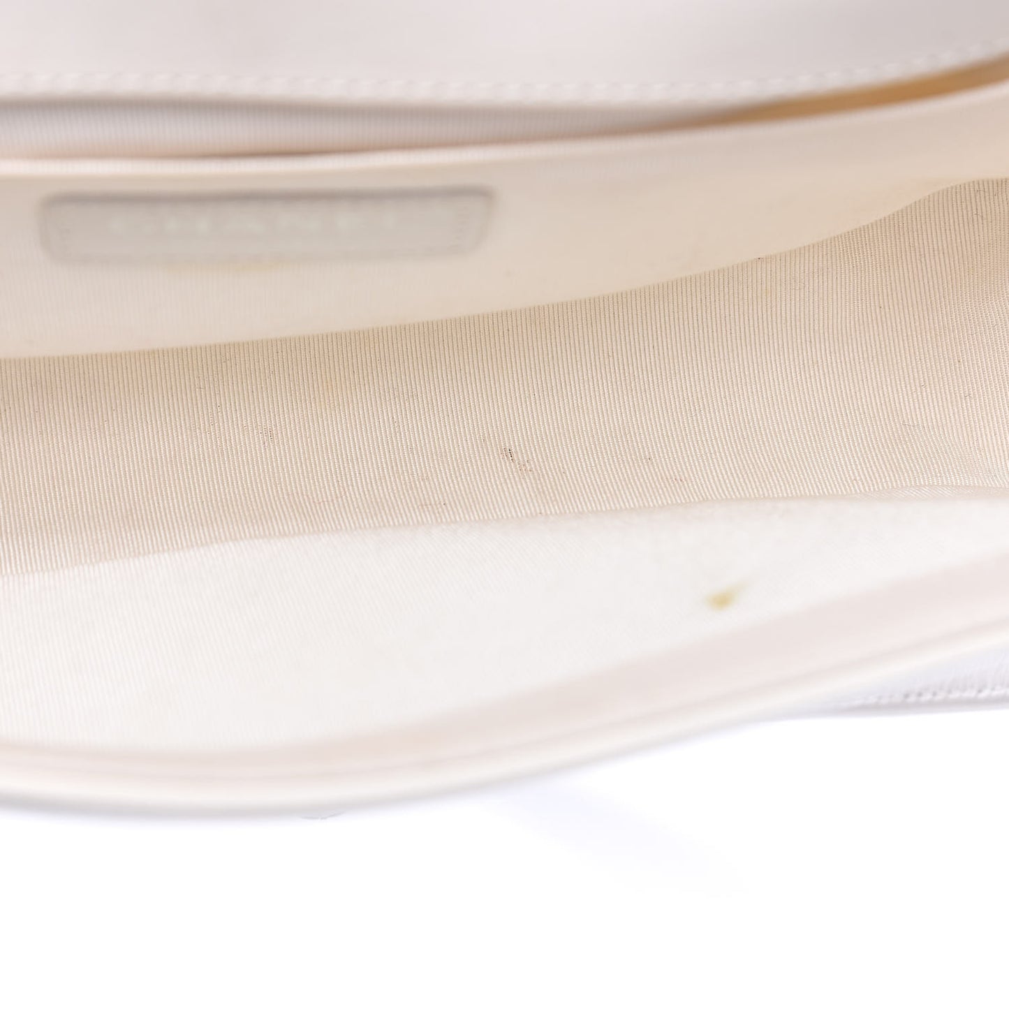 Patent Tweed Medium Boy Flap White