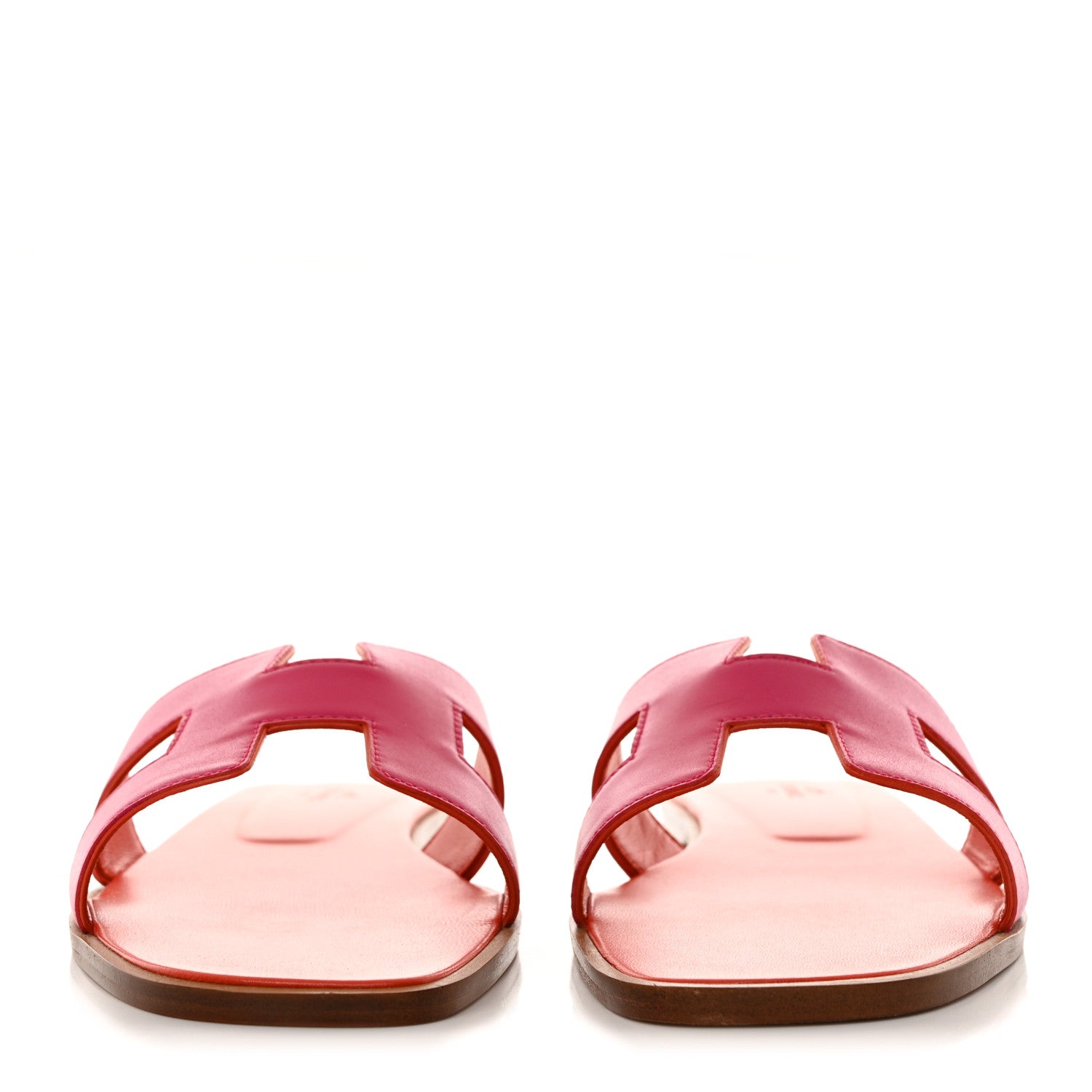 Hermes Box Calfskin Oran Sandals 40.5 Rose Flash Orange H 2 of 9