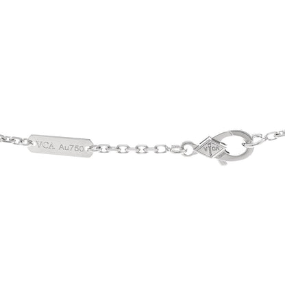Van Cleef & Arpels 18K White Gold Diamond Small Frivole Pendant Necklace 4 of 6