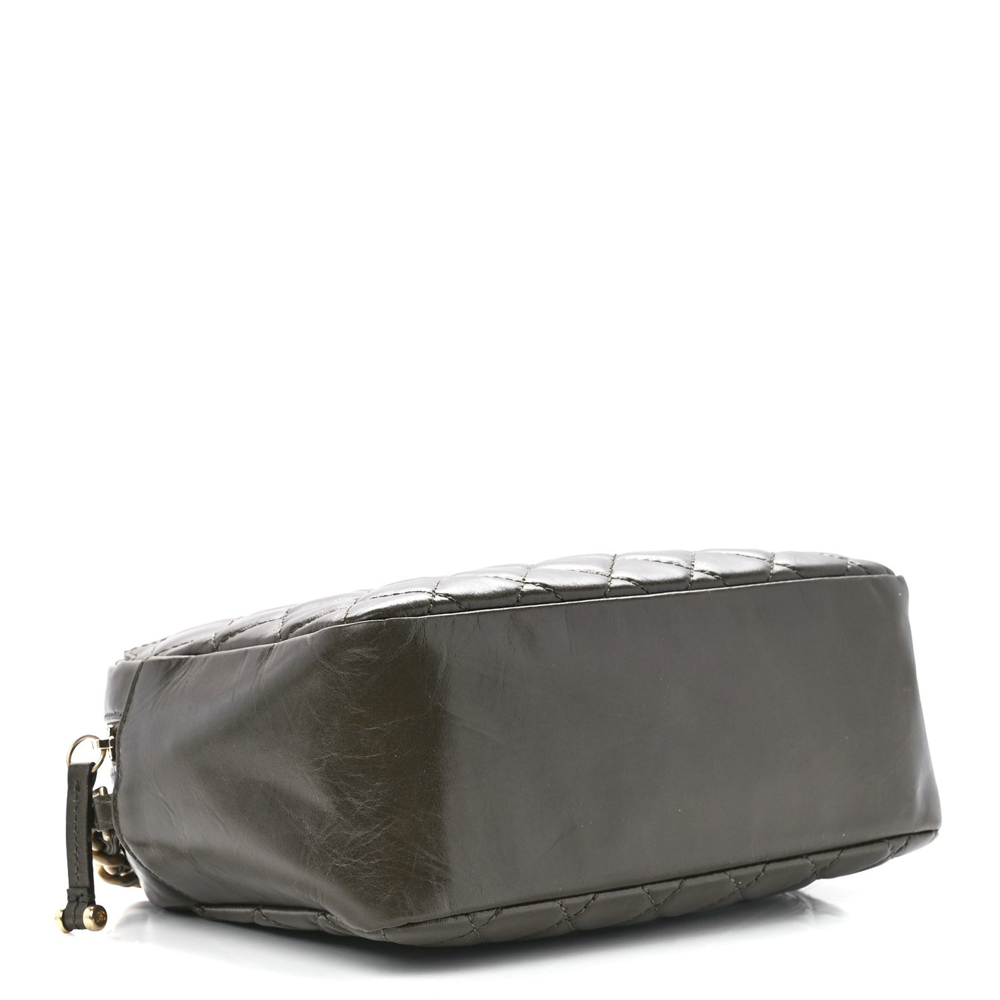 Calfskin Quilted CC Camera Case Green
