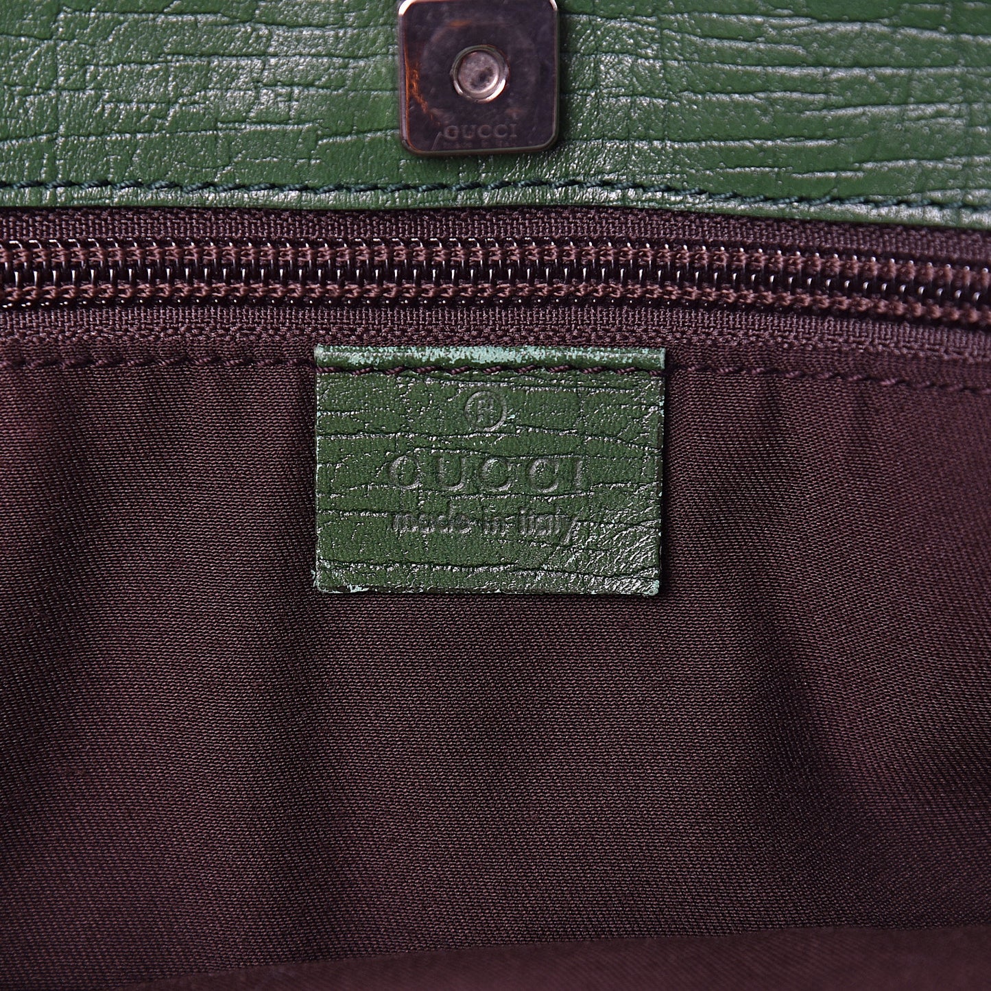GG Plus Monogram Small Vertical Tote Green