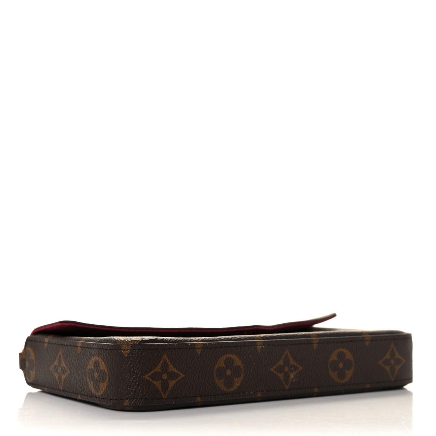 Monogram Pochette Felicie Chain Wallet Fuchsia