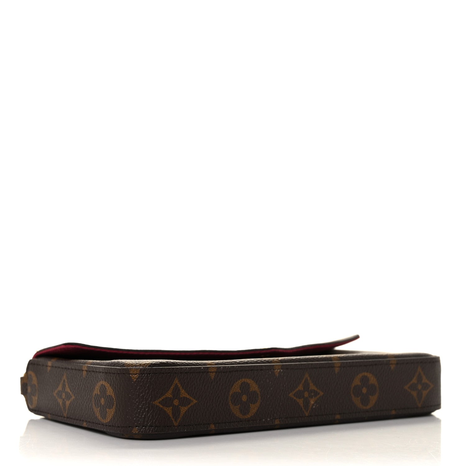 Louis Vuitton Monogram Pochette Felicie Chain Wallet Fuchsia 5 of 9