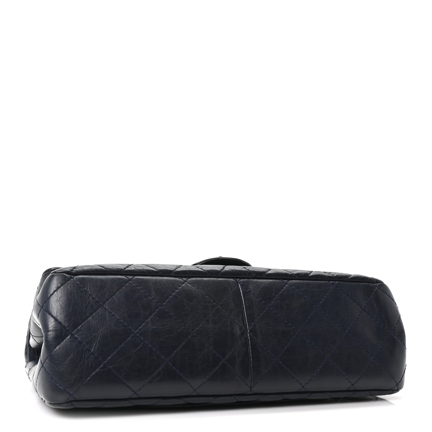 Aged Calfskin Quilted 2.55 Reissue 227 Flap Navy Blue