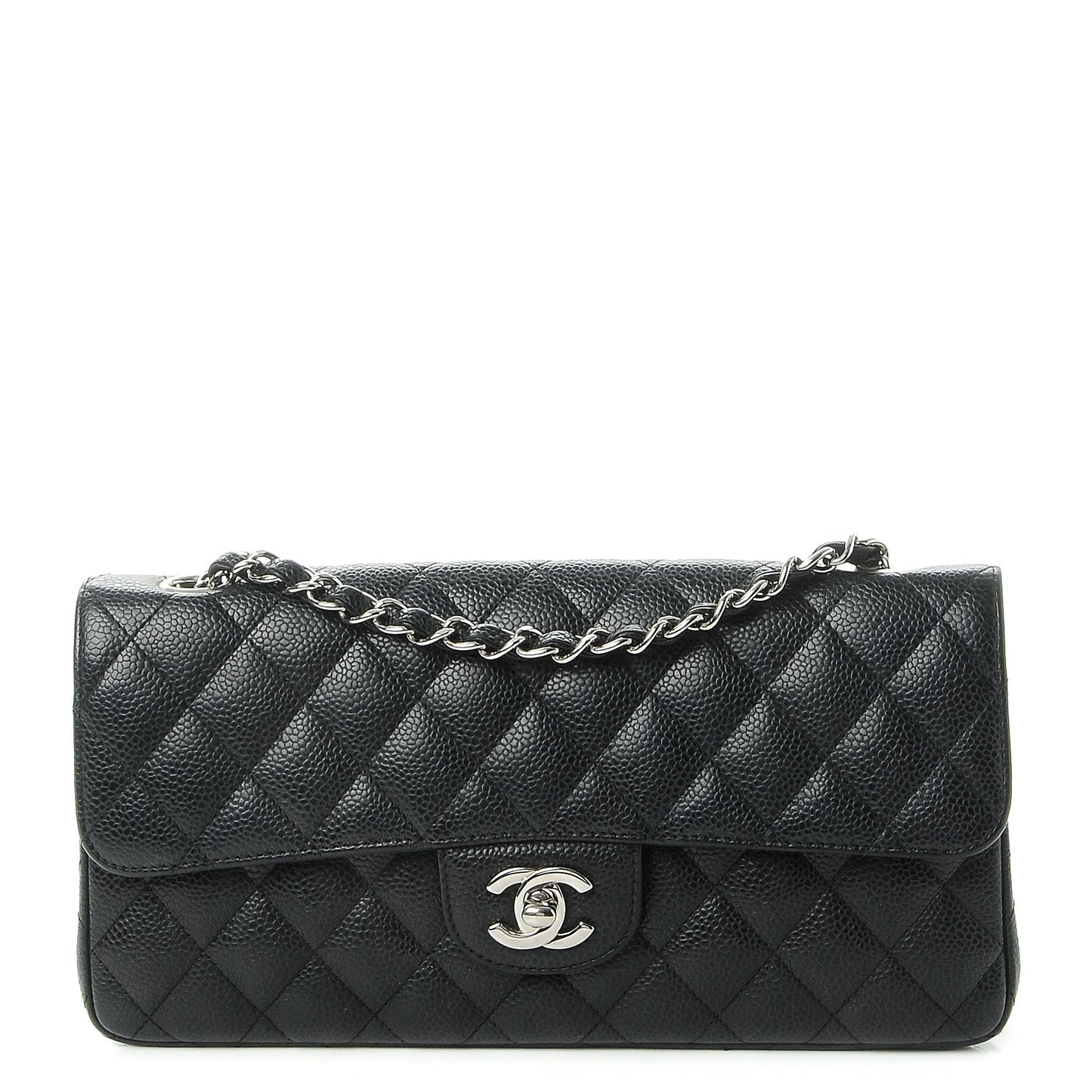 Caviar Quilted East West Flap Black