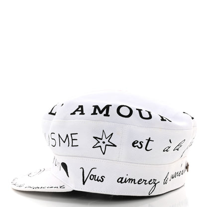 Christian Dior Daydream Words Print Cap Hat 57 White 4 of 13