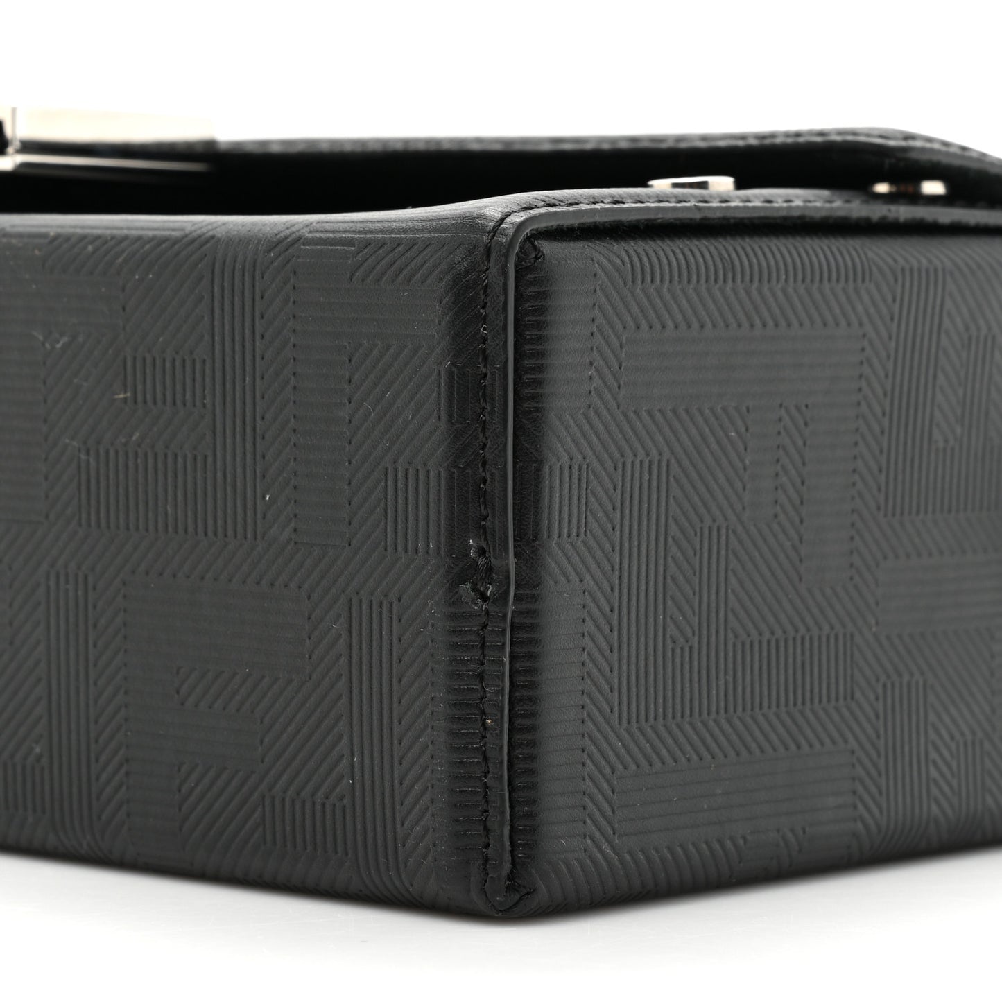 Vitello King FF Lines Embossed Baguette Soft Trunk Black
